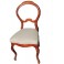 171    Chaise "rococo" toile blanche